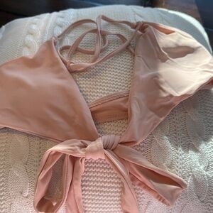Peach Tie-Back Bikini Top- Size M